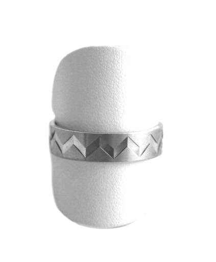 Alliance ciselée Murat Argent 925/1000 Rhodié – 6 mm – Taille 64,5