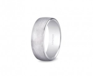 Alliance Argyor Argent 925/1000 Rhodié mat - 7 mm - Taille 54