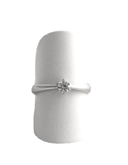 Bague Solitaire oxyde de zirconium – Argent 925/1000 Rhodié – Taille 53,5