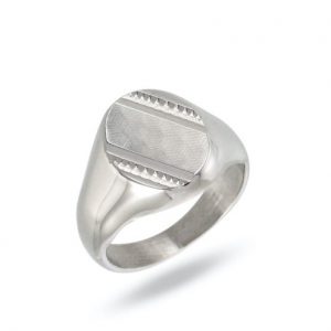 Chevalière GL ovale argent 925/1000 - Taille 60