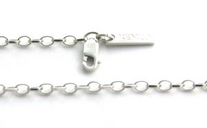 Collier chaîne Kenzo Argent 925/1000 Rhodié - Mailles Jaseron - 47 cm – Image 3