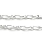 Gourmette DMB mailles figaro 1/1 de 5 mm - Argent 925/1000 - 18,5 cm 