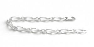 Gourmette DMB mailles figaro 1/1 de 5 mm - Argent 925/1000 - 18,5 cm 
