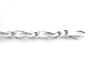 Gourmette identité DMB mailles figaro 1/1 de 7 mm - Argent 925/1000 - 20 cm – Image 3