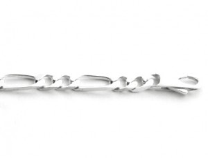 Gourmette identité DMB mailles figaro 1/2 de 6 mm - Argent 925/1000 - 19 cm – Image 3