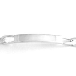 Gourmette identité DMB mailles cheval de 6 mm – Argent 925/1000 – 19,5 cm