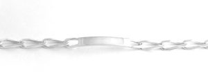 Gourmette identité DMB mailles cheval de 6 mm - Argent 925/1000 - 19,5 cm