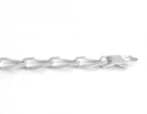 Gourmette identité DMB mailles cheval de 6 mm - Argent 925/1000 - 19,5 cm – Image 3