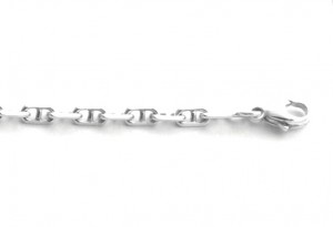 Gourmette identité DMB mailles marine de 4,5 mm - Argent 925/1000 - 19 cm – Image 4