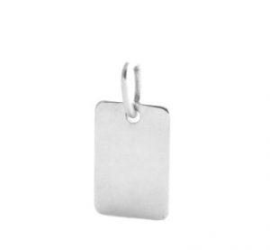 Plaque DMB rectangulaire à graver - Argent 925/1000