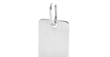 Plaque DMB rectangulaire à graver – Argent 925/1000