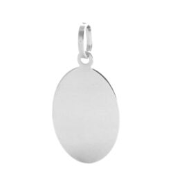 Pendentif DMB ovale à graver – Argent 925/1000