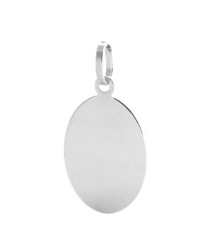 Pendentif DMB ovale à graver – Argent 925/1000