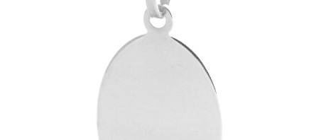 Pendentif DMB ovale à graver – Argent 925/1000