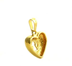 Coeur amour serrure en plaqué or – Image 2