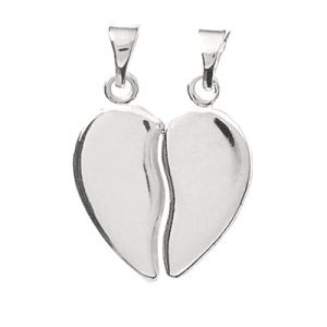 Coeur sécable en argent 925/1000