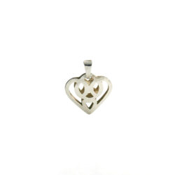 Pendentif coeur ajouré en 3D Argent 925/1000