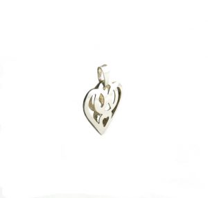 Pendentif coeur ajouré en 3D Argent 925/1000