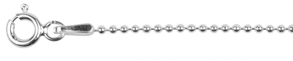 Chaîne Argent 45 cm – Mailles boules 1,2 mm