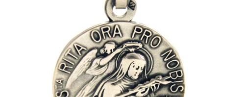 Sainte Rita – Médaille ronde en argent