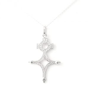 Collier croix d'Agadez en argent