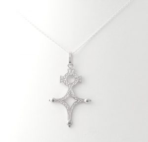 Collier croix d'Agadez en argent – Image 2
