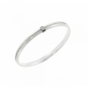 Bracelet femme en céramique blanche et oxydes de zirconium - Cerruti