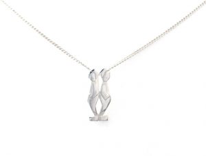 Collier pendentif Signe du Zodiaque Gémeaux en argent – Image 2