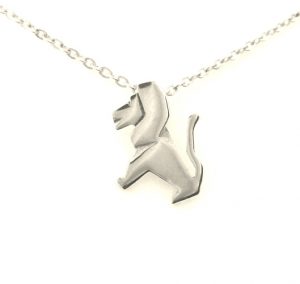 Collier pendentif Signe du Zodiaque Lion en argent