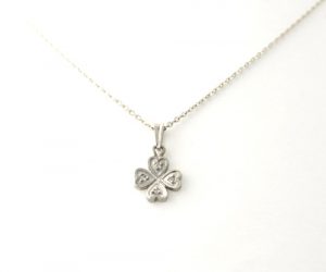 Collier trèfle aux 4 coeurs oxyde de zirconium Argent 925/1000 – Image 2