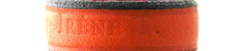 Bague Irène T rose ou orange en cuir – Taille du 52 au 56
