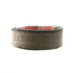 Bague Irène T orange en cuir fin - Taille du 56 au 58 – Image 3
