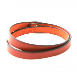Bracelet en cuir marron 2 tours - Irène T – Image 3