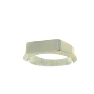 Chevalière rectangle lisse Argent 925/1000  - Taille 54 – Image 2