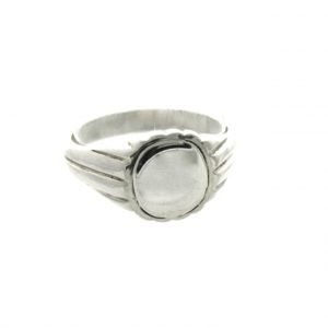 Chevalière rainurée Argent 925/1000 - Taille 60