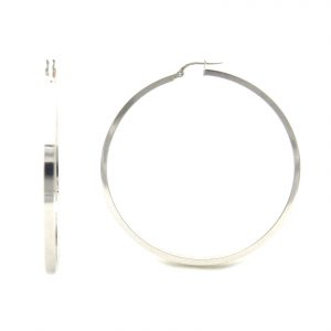 Créoles Argent 925/1000 - Boucles d'oreilles rondes 54 mm