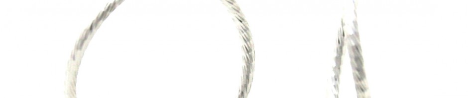 Créoles gondolées Argent 925/1000 – Boucles d’oreilles rondes 29,3 mm