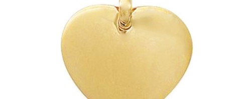 Pendentif coeur 20 mm en plaqué or