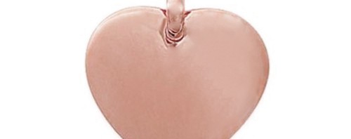 Pendentif coeur 20 mm en plaqué or rose