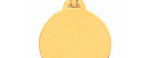 Pendentif rond 22 mm en plaqué or