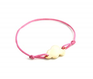 bracelet à graver nuage rose