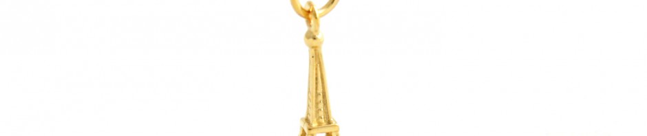 Pendentif petite Tour Eiffel en plaqué or