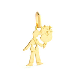 Pendentif l’amoureux au bouquet de fleurs Or 750