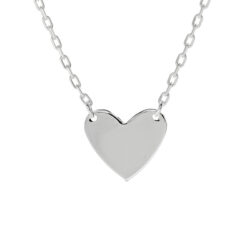 collier coeur argent