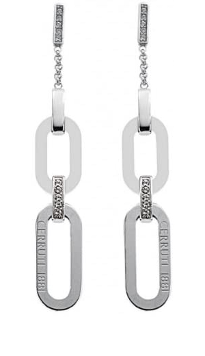 Boucles d’oreilles Cerruti Femme céramique acier