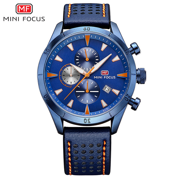 MINI FOCUS Montre Homme Chronographe bleu MF0011G