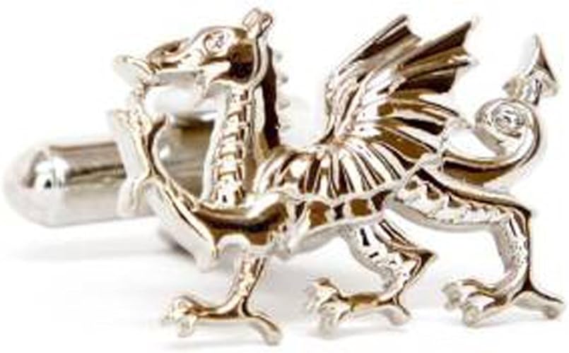 Boutons De Manchette En Argent Dragon De Gallois