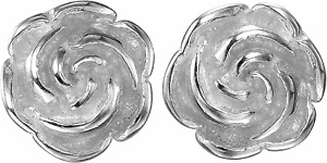 clou fleur rose argent